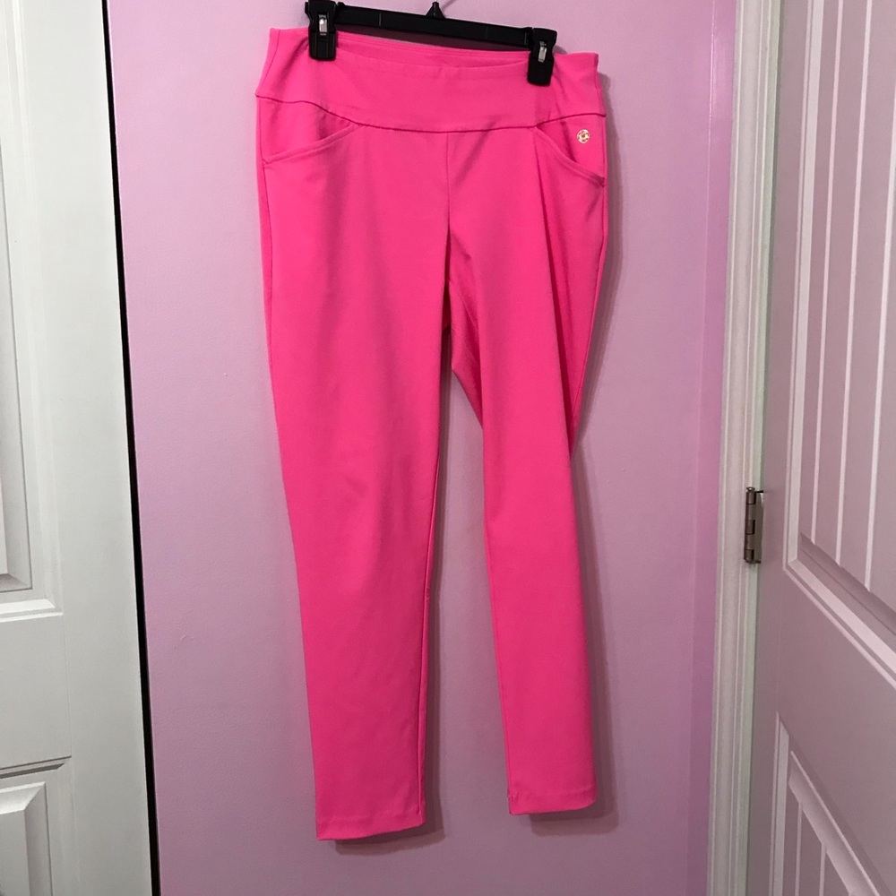 Lilly Pulitzer Luxletic Corso Pant 10 Pull On Golf Performance Stretch UPF 50+